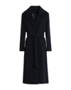 OTHER STORIES & OTHER STORIES WOMAN COAT MIDNIGHT BLUE SIZE 10 WOOL, ALPACA WOOL, POLYAMIDE, ACRYLIC, POLYESTER
