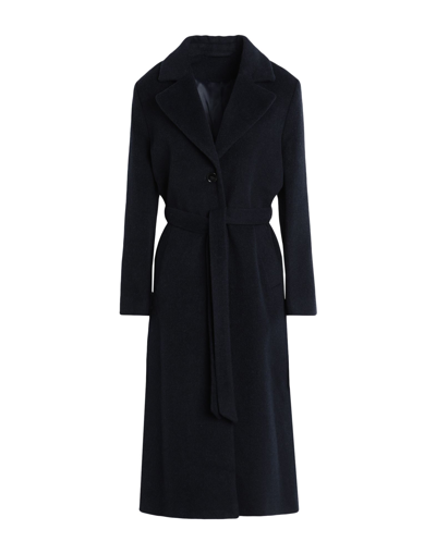 Other Stories &  Woman Coat Midnight Blue Size 10 Wool, Alpaca Wool, Polyamide, Acrylic, Polyester