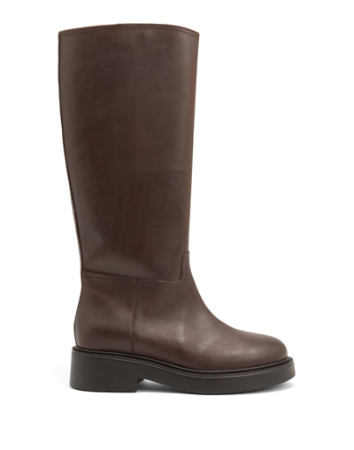 LEONARDO PRINCIPI LEONARDO PRINCIPI WOMAN BOOT DARK BROWN SIZE 7 CALFSKIN