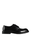 SELECTED HOMME SELECTED HOMME MAN LACE-UP SHOES BLACK SIZE 12 BOVINE LEATHER