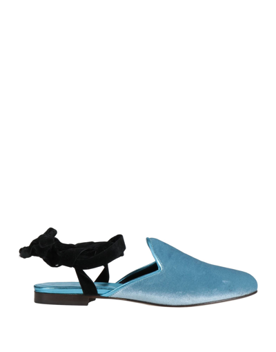 Solemaria Mules & Clogs In Turquoise