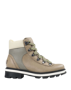 SOREL SOREL LENNOX HIKER STKD WP WOMAN ANKLE BOOTS MILITARY GREEN SIZE 7.5 LEATHER