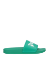 Palm Angels Green Pool Slides In Green