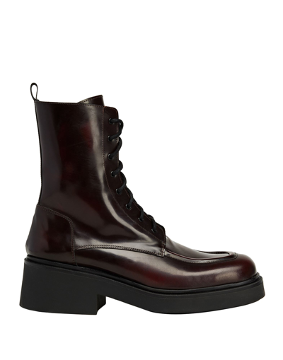8 By Yoox Ankle Boots In Red