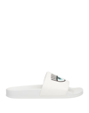 CHIARA FERRAGNI CHIARA FERRAGNI WOMAN SANDALS WHITE SIZE 11 TEXTILE FIBERS