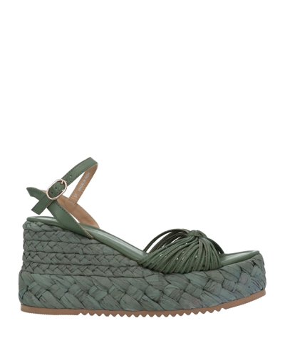 Emanuélle Vee Espadrilles In Sage Green