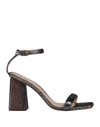 Manila Grace Sandals In Grey