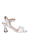 Formentini Woman Sandals Silver Size 6 Soft Leather