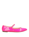 AGL ATTILIO GIUSTI LEOMBRUNI AGL WOMAN BALLET FLATS FUCHSIA SIZE 7 SOFT LEATHER