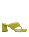 Ovye' By Cristina Lucchi Toe Strap Sandals In Green