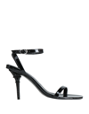Vetements Eiffel Tower Ankle Strap Sandals In Black
