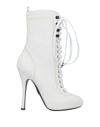 DSQUARED2 DSQUARED2 WOMAN ANKLE BOOTS WHITE SIZE 6 CALFSKIN