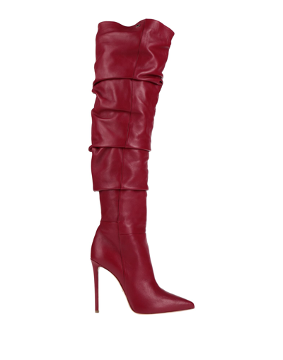 Elisabetta Franchi Knee Boots In Brick Red