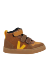 Veja V-10 Mid Suede Sneakers In Beige