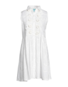 ICONIQUE ICONIQUE WOMAN SHORT DRESS WHITE SIZE L COTTON