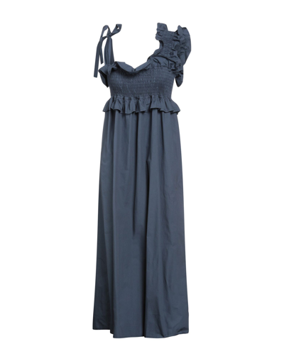 Alpha Studio Long Dresses In Blue