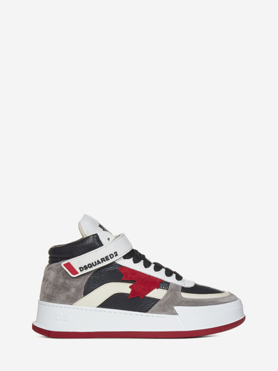 Dsquared2 Canadian Grey Black Hi-top Sneaker In Multicolor