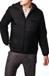 Bernardo Men's Performance Quilted Hoodie In Black