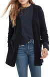 Madewell Kent Cardigan Sweater In Heather Midnight