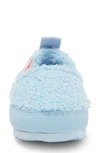 Hunter Kids' Water Resistant Fleece Slipper In Blue Frost
