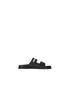 Dsquared2 Solid Color Sandals With Velcro Closure In Black