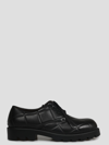 Bottega Veneta Strut Grid Quilted Leather Lace-up Shoes In Black