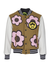 Barrow Stripe Trimmed Floral Bomber In Fango