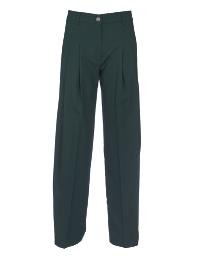 8pm Straight Leg Plain Trousers In Green