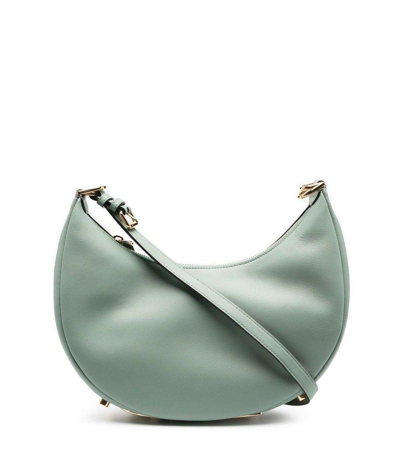 Fendi Logo Plaque Tote Bag In Menta+ovibr+os