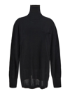Quira Ribbed-knit Roll Neck Jumper In Black