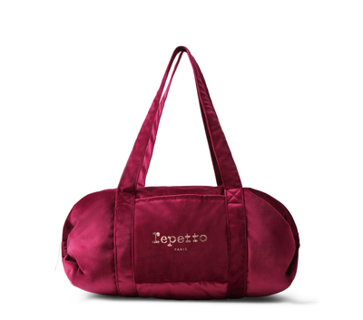 Repetto Cotton Duffle Bag Size M In Pink