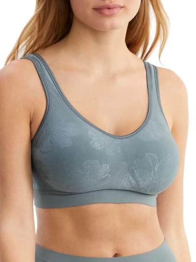 Bali Comfort Revolution Smart Sizes Bralette In Granite Blue Grey