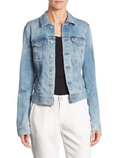 Ag Mya Button-front Light-wash Denim Jacket In Streamside