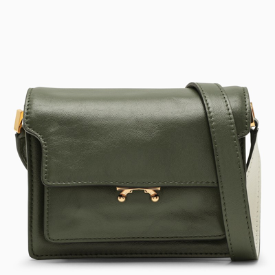 Marni Trunk Soft Mini Green And White Bag In Multicolor