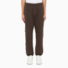 PRESIDENT'S COFFEE-COLOURED STRETCH COTTON JOGGERS