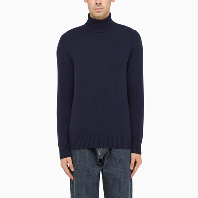 Drumohr Blue Cashmere Turtleneck