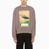 Heron Preston Censored Print Crew Neck Sweatshirt In Grey