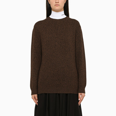 Prada Coffee-coloured Wool And Cashmere Turtleneck In Brown