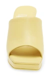 Jeffrey Campbell Caviar Platform Slide Sandal In Light Yellow