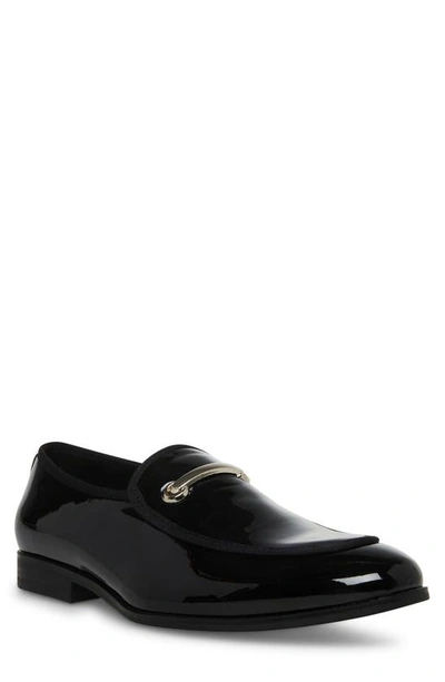 Madden Patent Faux Leather Loafer In Black Patent