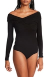 Steve Madden Off Shoulder Crossover In Black
