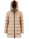 Moncler Suyen Down Quilted Nylon Hooded Parka In Beige