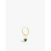 ANNA + NINA CHUNKY HEART 14CT YELLOW-GOLD PLATED STERLING-SILVER EARRING