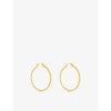 ANNA + NINA SOLSTICE 14CT YELLOW GOLD-PLATED BRASS HOOP EARRINGS