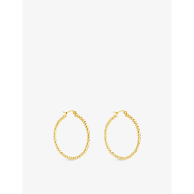 Anna + Nina Solstice 14ct Yellow Gold-plated Brass Hoop Earrings In Goldplated