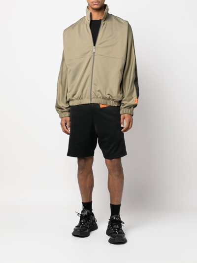 Heron Preston Embroidered Logo Track Top In Olive Green No Color