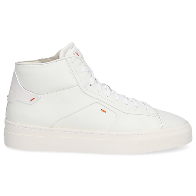 Santoni High-top Sneakers 60935 Calfskin In White