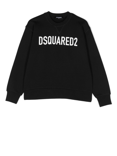 Dsquared2 Logo Print Sweatshirt In Schwarz