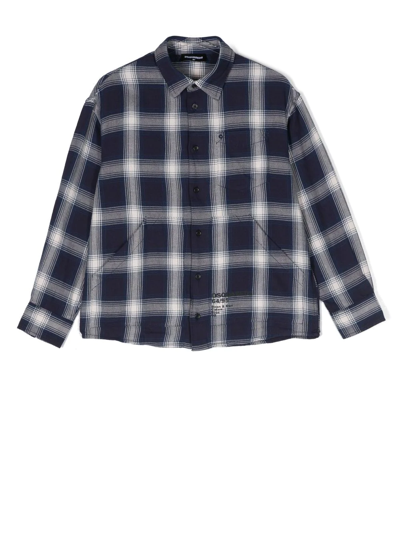 Dsquared2 Check-print Cotton Shirt In Blau