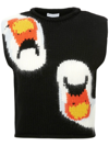 JW ANDERSON SWAN INTARSIA-KNIT KNITTED TOP